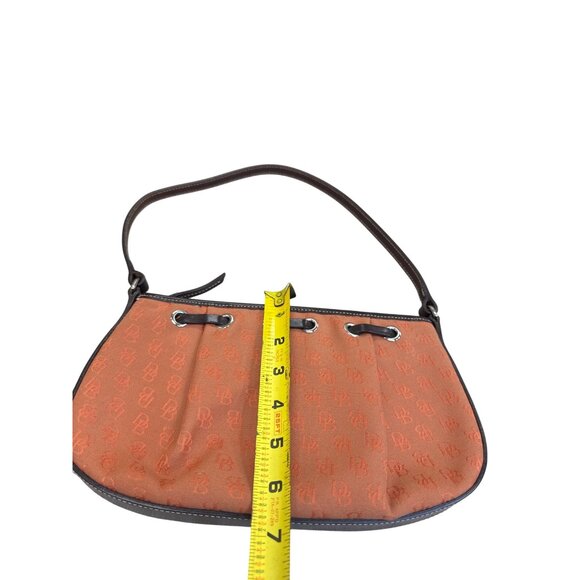 Dooney & Bourke Womens Orange brown satchel handbag small SKU8150 - Picture 5 of 16
